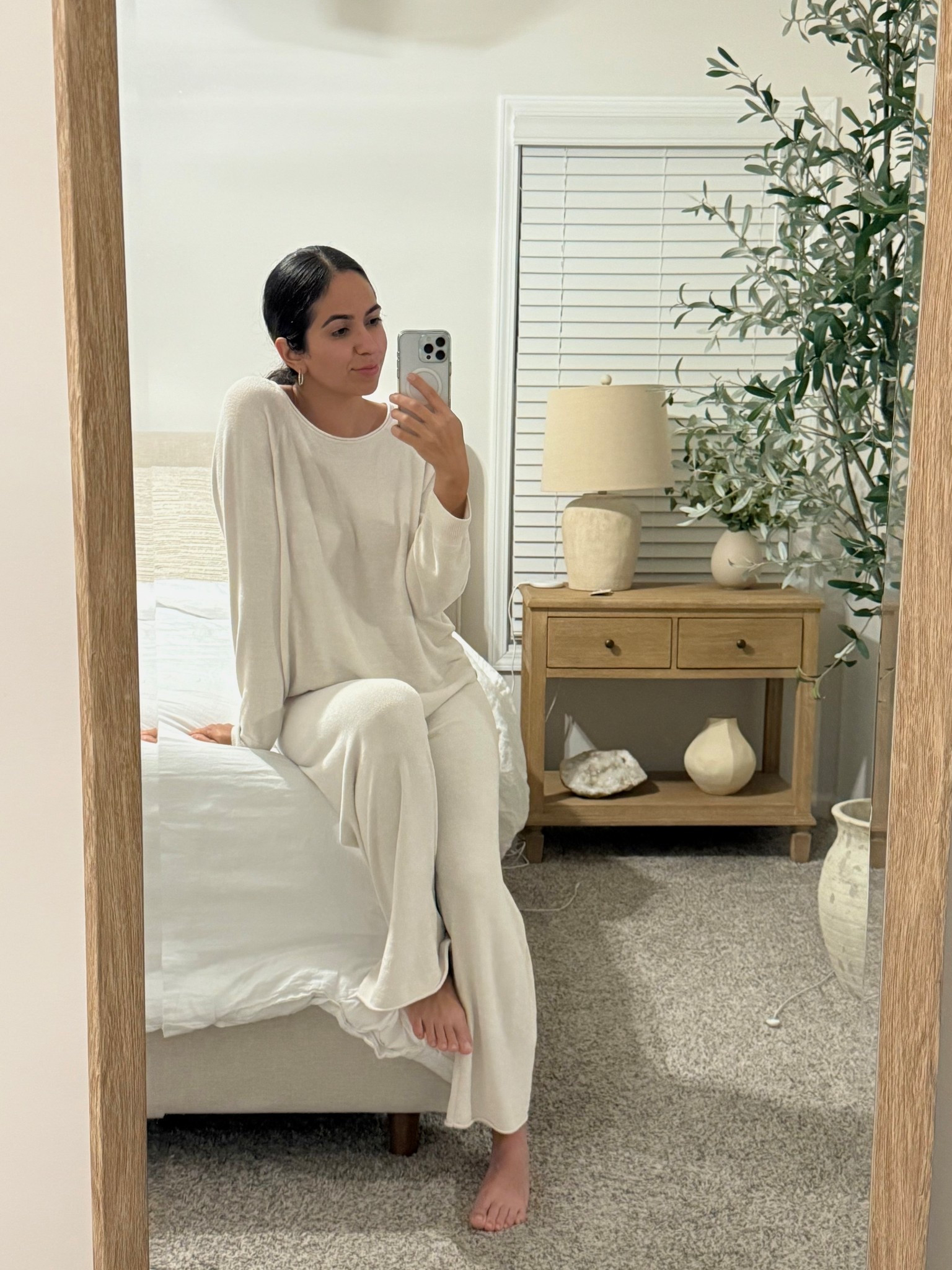 Don’t know how I lived before discovering Barefoot Dreams PJs 😍Hands down, the best, most comfortable PJs I’ve ever worn. For size reference, I’m wearing a small. 

#LTKHome #LTKSeasonal #LTKStyleTip
