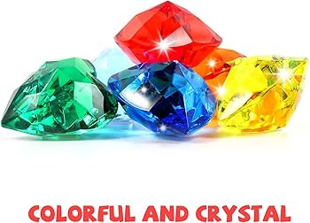 Niceup 30pcs Heart Gemstones Diamond Diving Pool Toys 1.57in Small Crystal Acrylic 3D Gems Heart ... | Amazon (US)