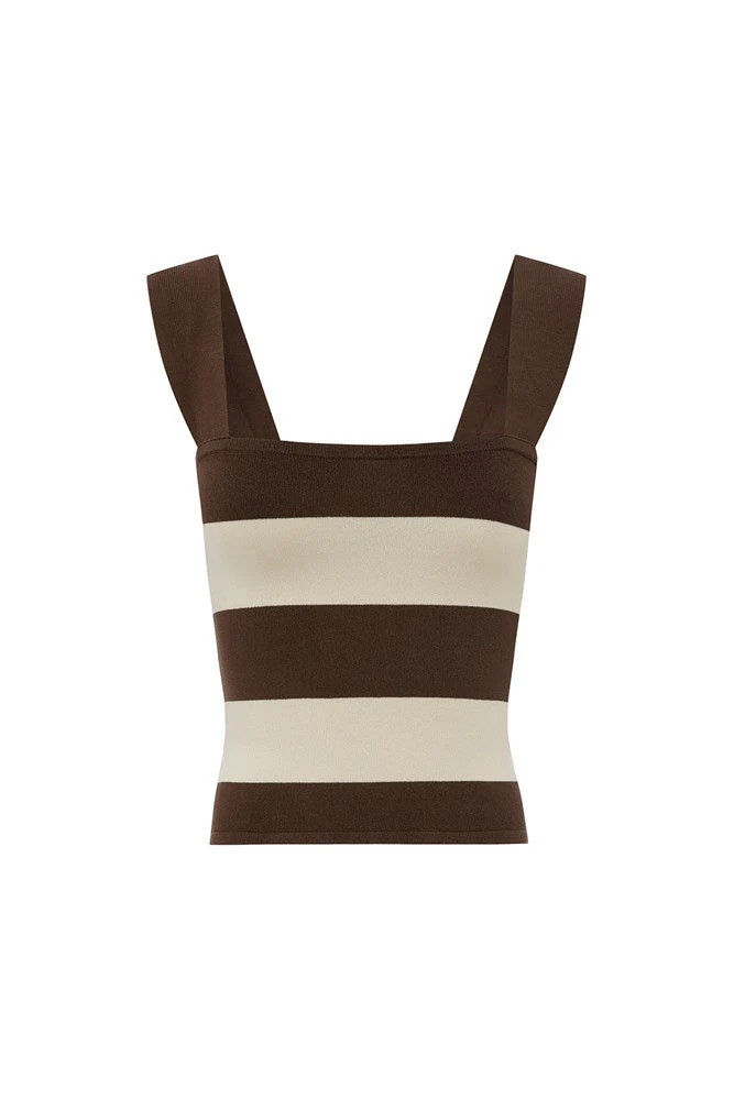 THEO CAMI - CHOCOLATE STRIPE | POSSE (US)