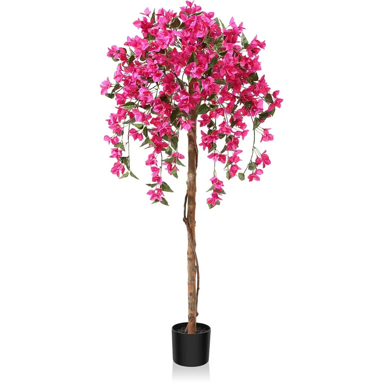 5FT Artificial Tree Tall Potted Fake Bougainvillea Trees for Outdoor Indoor Office Wedding Home D... | Walmart (US)