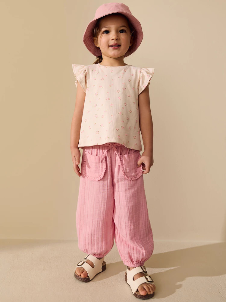 Light Pink Pull On Trousers (3mths-7yrs) | Next US