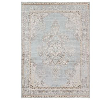Carina Synthetic Rug - Porcelain Blue | Pottery Barn (US)