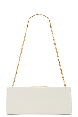 Saint Laurent Small Midnight Clutch in Crema Soft - Cream. Size all. | FWRD 