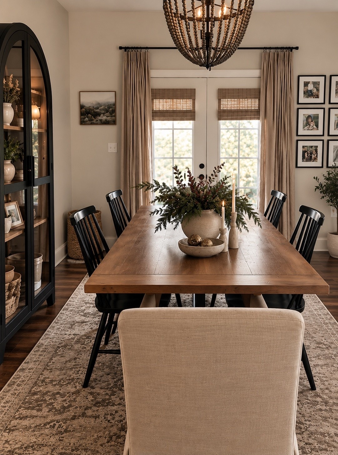 warm wood tones, black accents and soft neutrals for that cozy modern-organic look. The simple greenery and candlelight make it feel ready for the season without going overboard. Linking the dining room finds + decor ✨

#ModernOrganic #DiningRoomDecor #NeutralHome #HomeDecorInspo

#LTKSaleAlert #LTKSeasonal #LTKHome