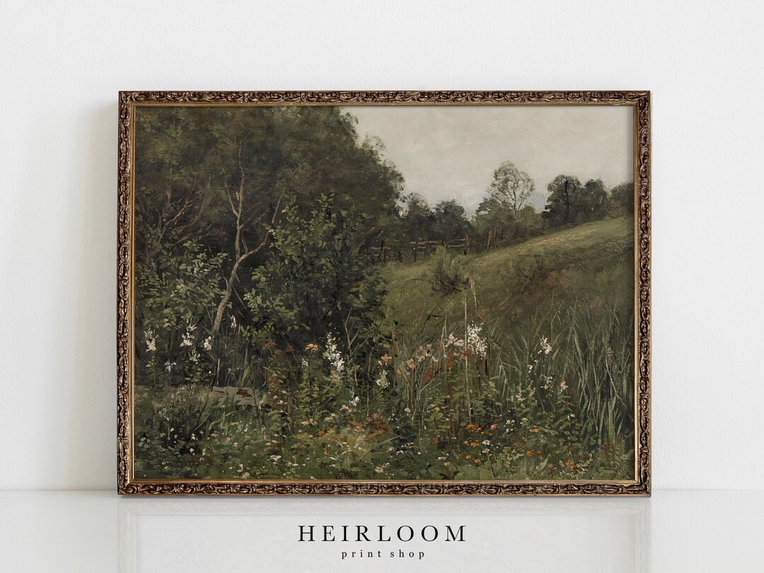 PHYSICAL PRINTS | Canvas Art Print Vintage | Country Landscape Painting | Summer Field | Etsy (US)