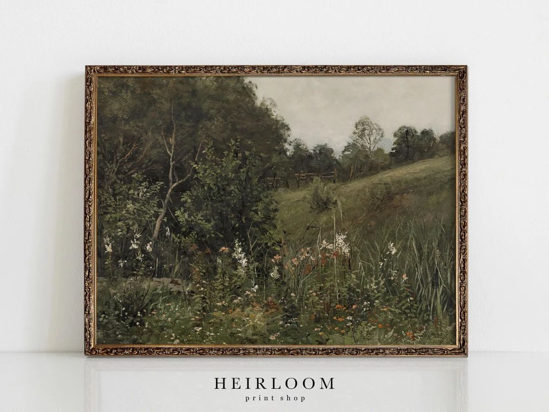 PHYSICAL PRINTS | Canvas Art Print Vintage | Country Landscape Painting | Summer Field | Etsy (US)