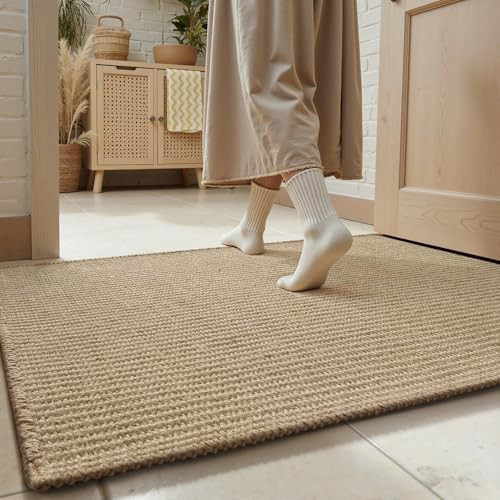 Jute Front Door Mat Indoor Entrance Indoor Door Mat Rugs for Entryway Entry Entrance Mats Inside Doormat Welcome Mats Boho 17"X30" Small | Amazon (US)