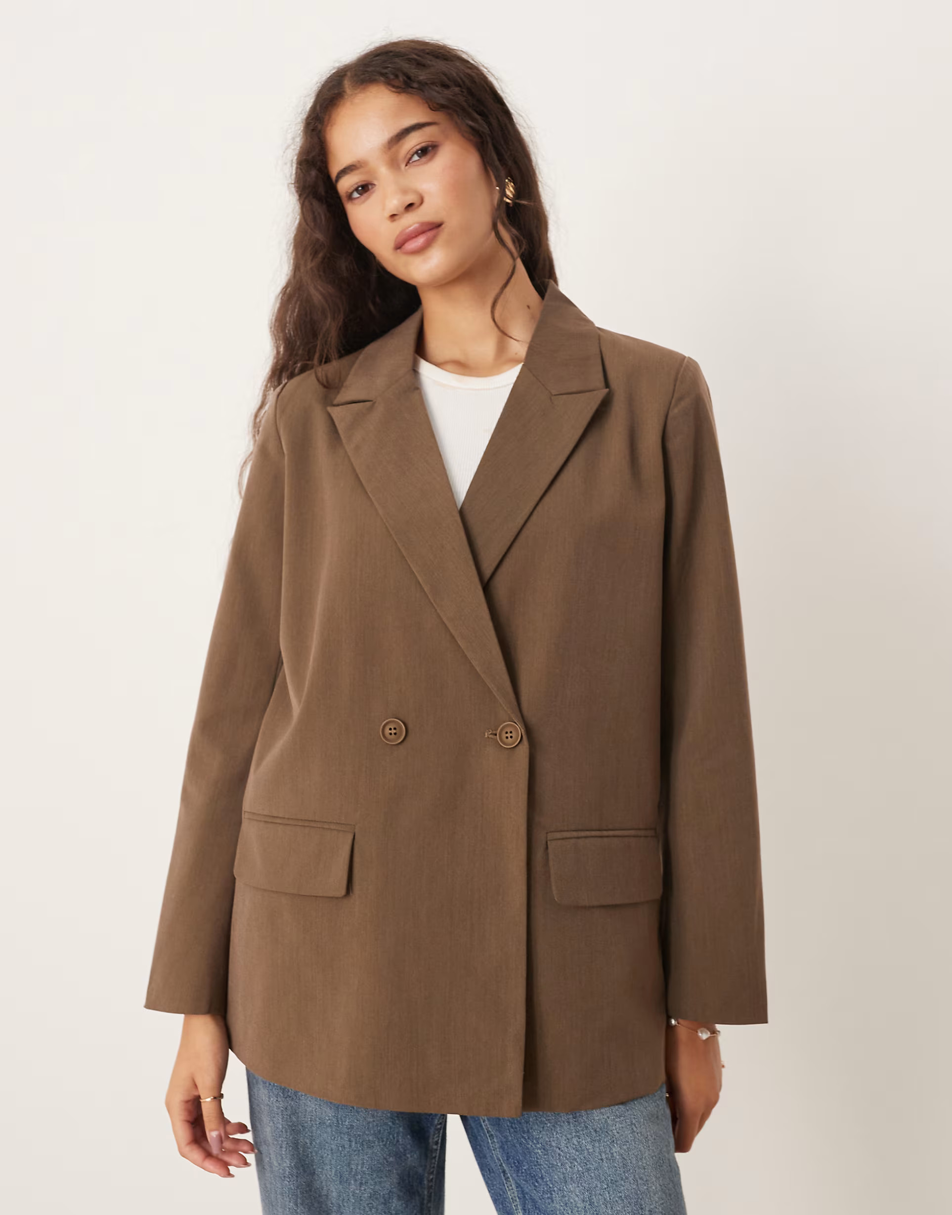 Brave Soul Structured blazer in brown | ASOS | ASOS (Global)