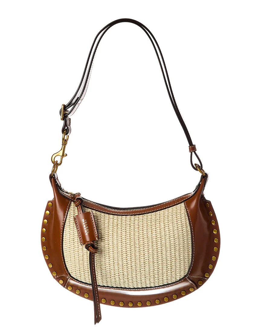 Isabel Marant Oskan Moon Raffia & Leather Hobo Bag | Shop Simon