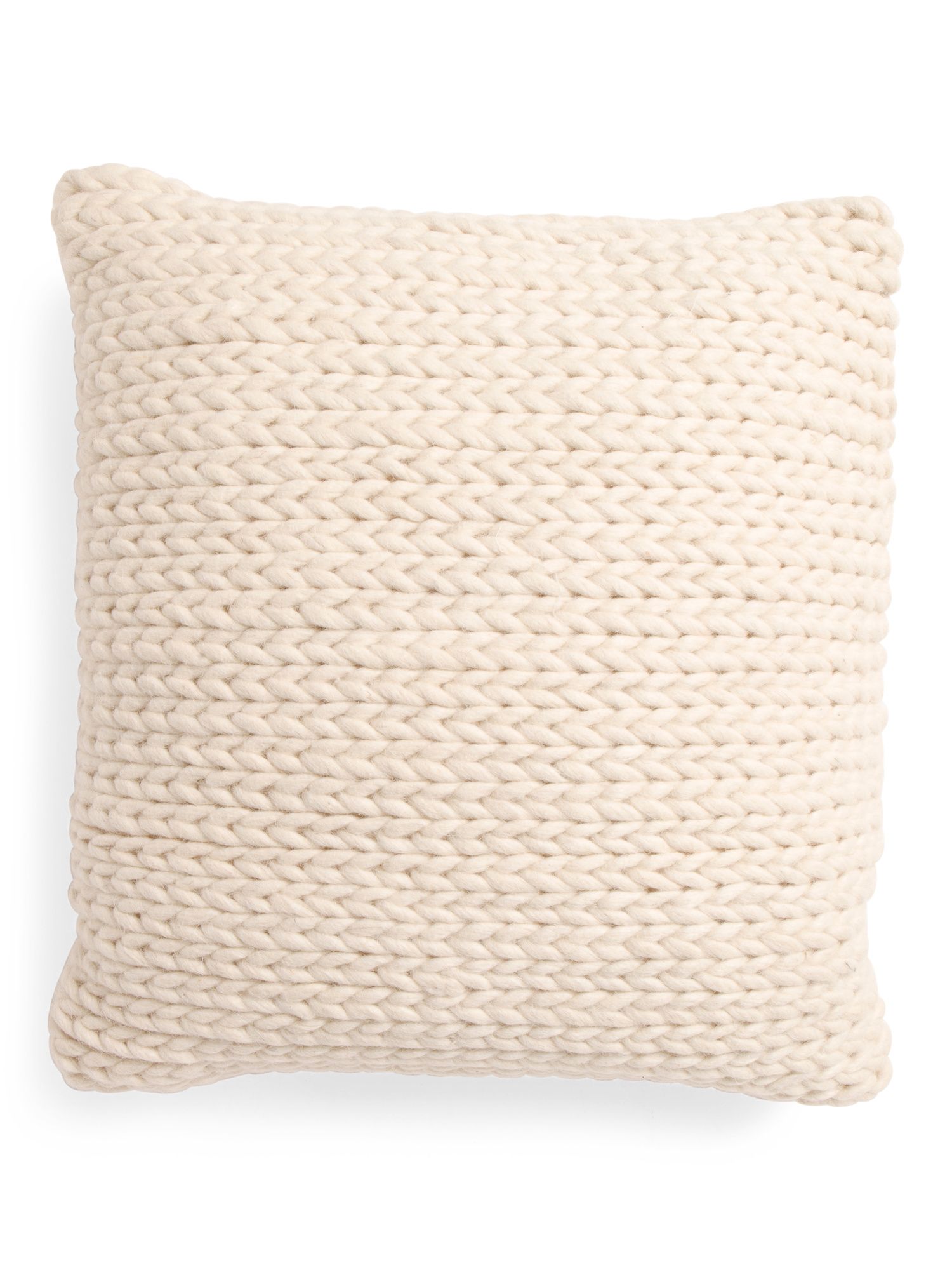 20x20 Chunky Woven Wool Blend Pillow | TJ Maxx