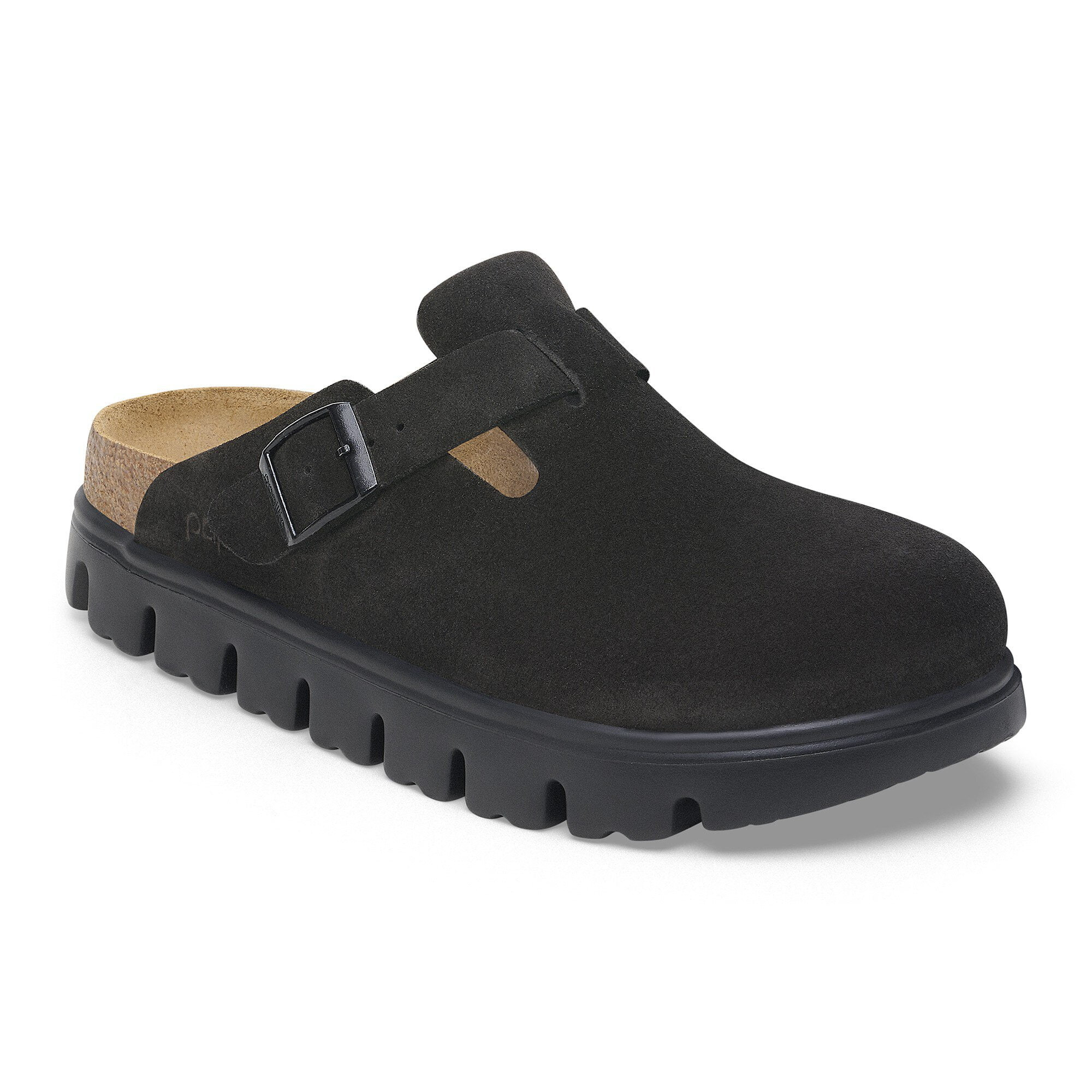 Papillio by Birkenstock Boston Chunky Narrow Suede Clog, 36, Black | Walmart (US)