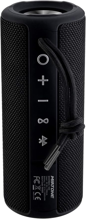 MIATONE Bluetooth Speakers, Waterproof and Portable Outdoor Wireless Speaker (Black) | Amazon (US)