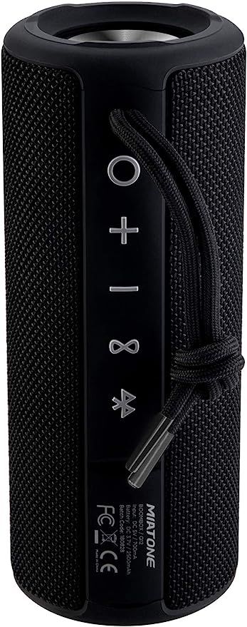 MIATONE Bluetooth Speakers, Waterproof and Portable Outdoor Wireless Speaker (Black) | Amazon (US)