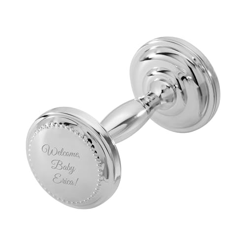 Engraved Silver Beaded Baby Rattle with Gift Box (Free Customization) - Things Remembered | Amazon (US)