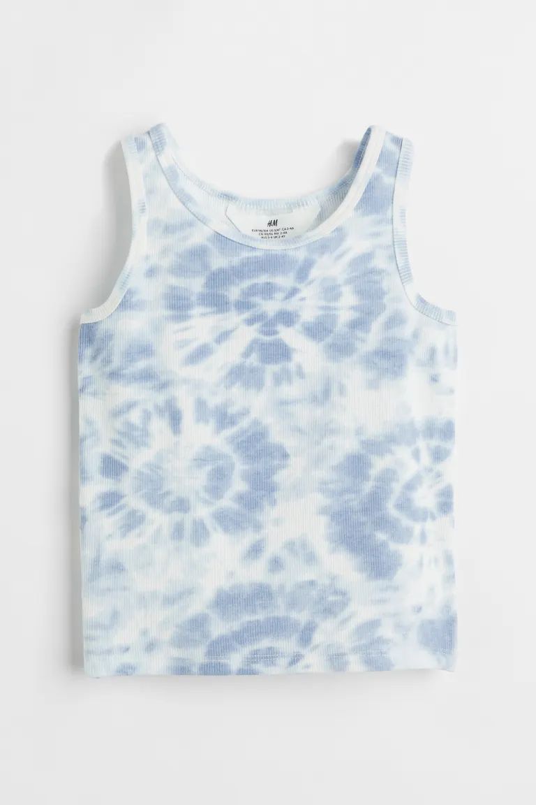 Tank top in cotton jersey with a printed design. Trim at neckline and armholes.CompositionCotton ... | H&M (US + CA)