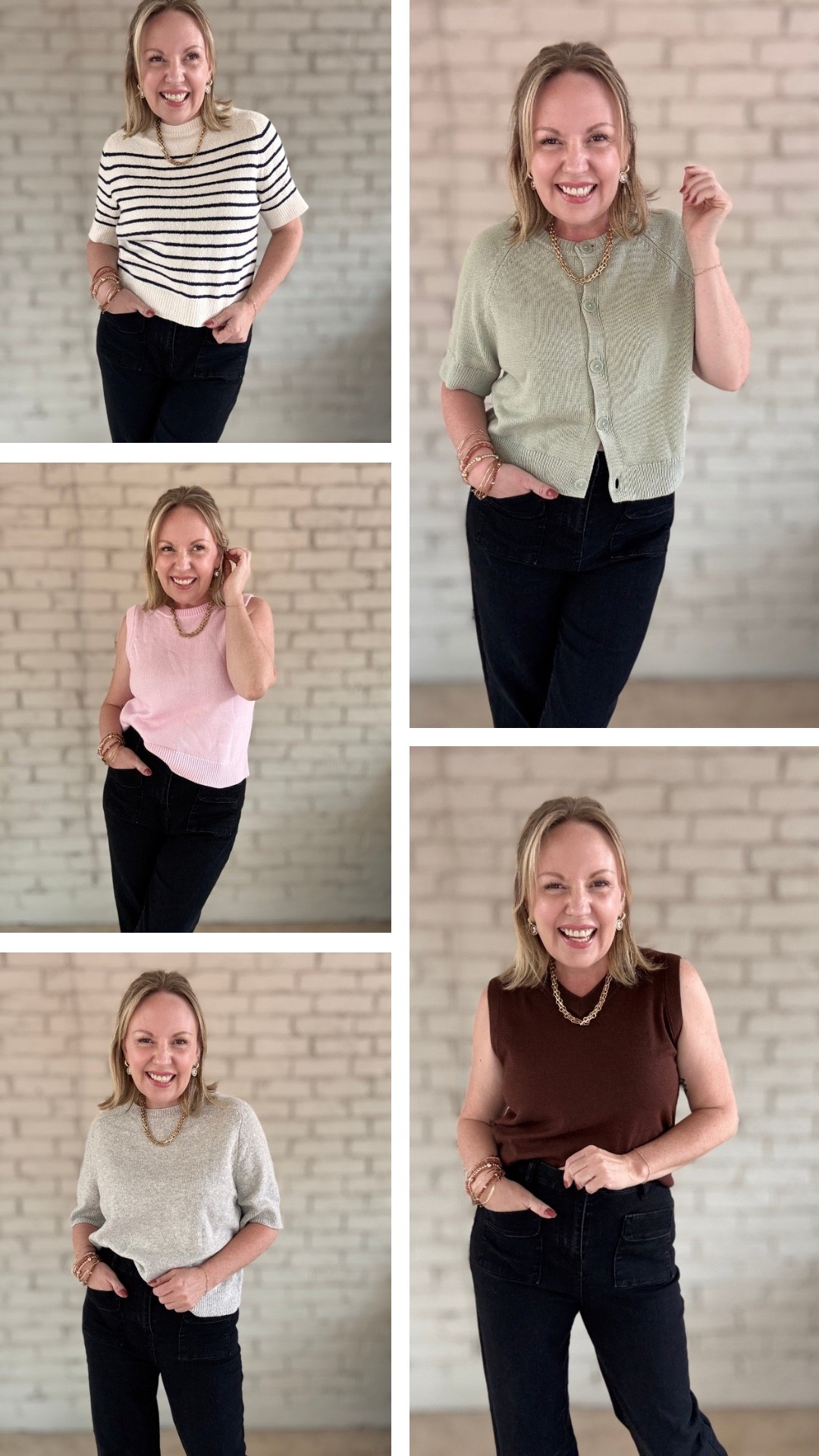 Medium tops; 10 jeans 

#LTKOver40 #LTKSaleAlert #LTKPetite