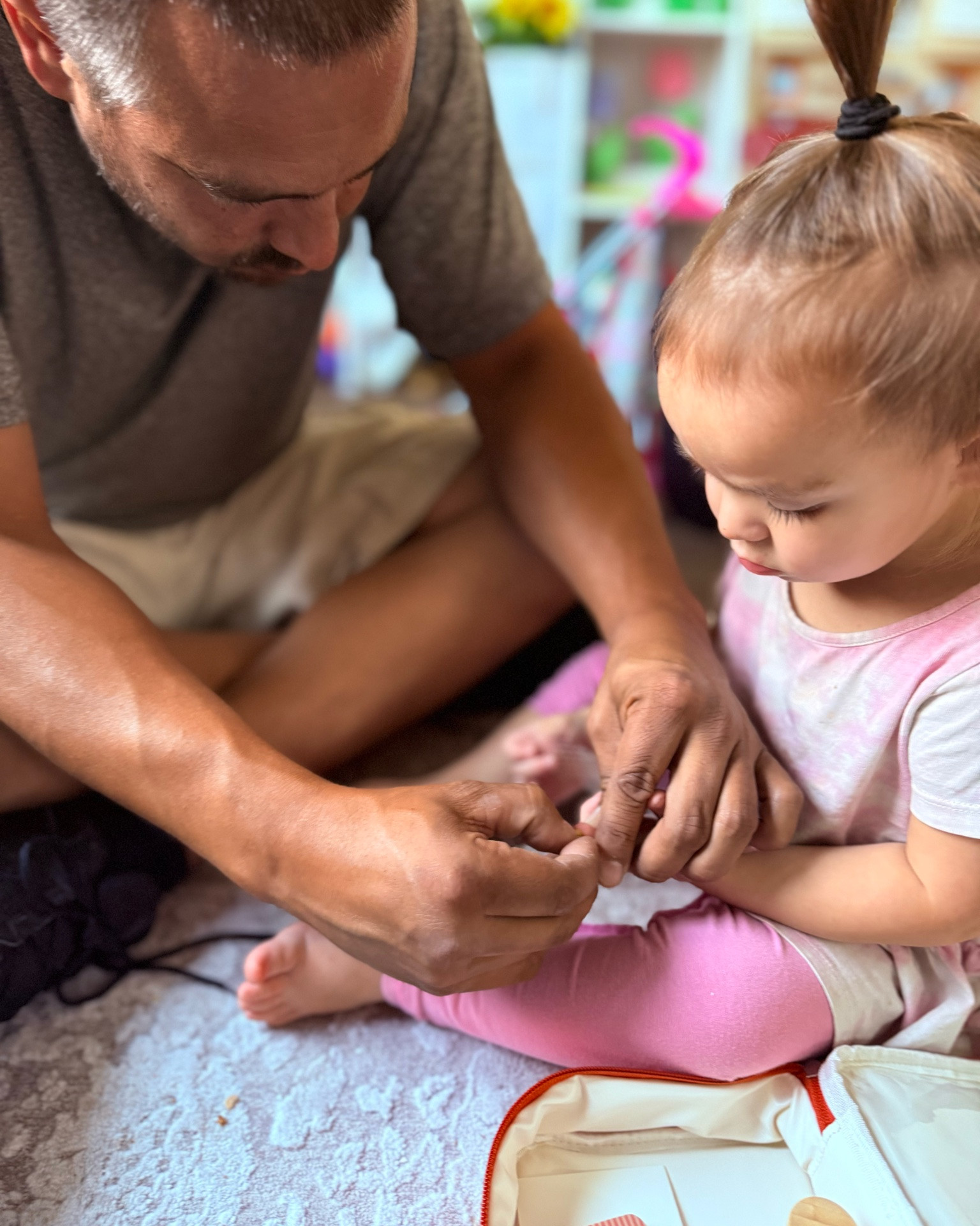 The excitement on her face when she called her big sisters (who got manicures for a Disneyland trip with Grandma) and got to show them that her nails were painted too was priceless. Hooray for creative artsy nails that don’t make me feel like they grow up way too fast.

#LTKmomlife #LTKKids #LTKBaby