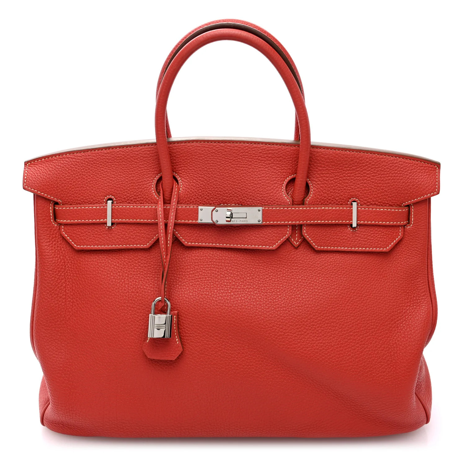 Taurillon Clemence Birkin 40 Sanguine | FASHIONPHILE (US)