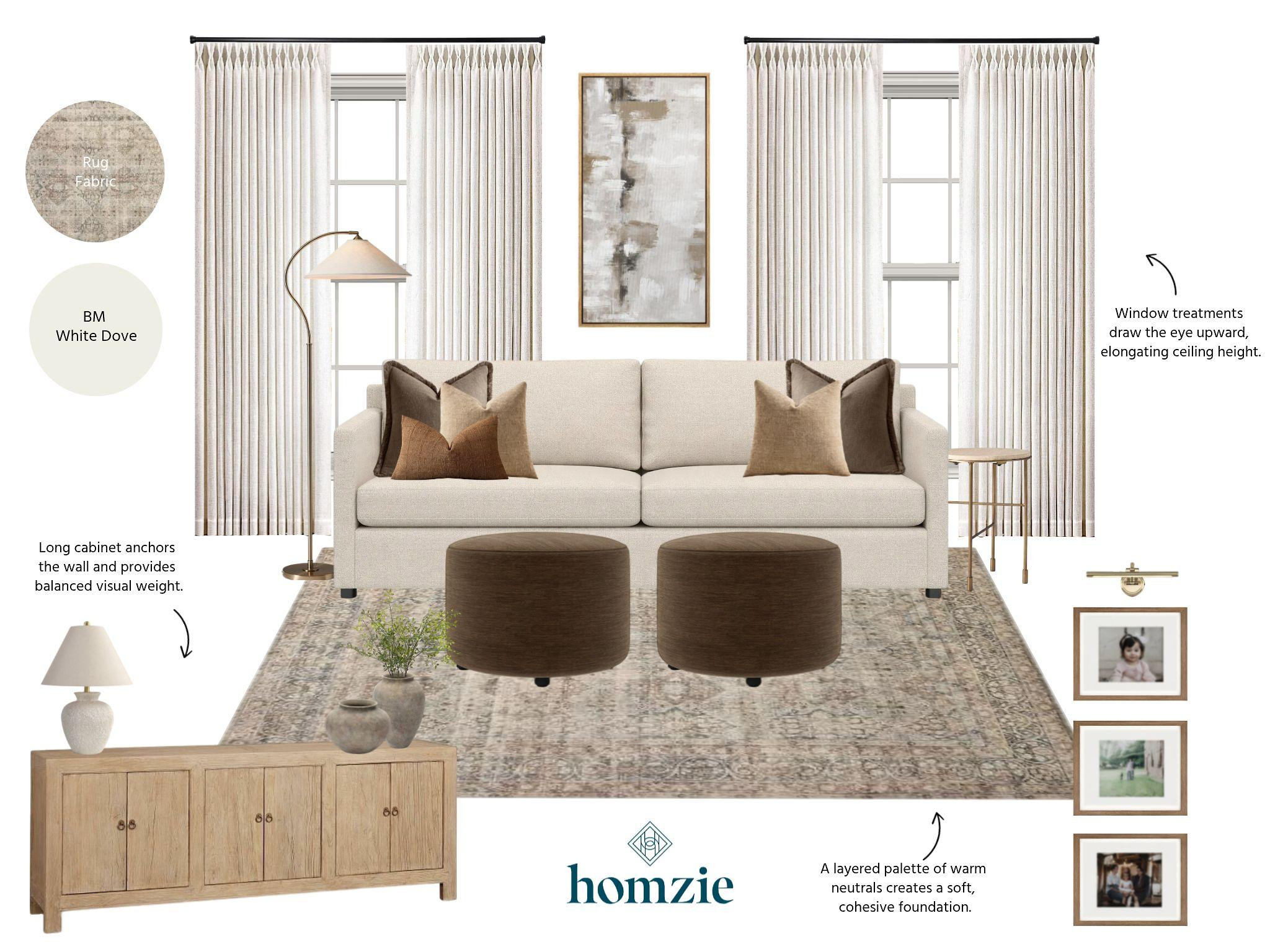 Soft neutrals with just the right amount of warmth. 🤎 Layered earth tones, creamy upholstery, natural wood, and subtle pattern create a living room that feels elevated, cozy, and timeless. 

 #LTKHome #LivingRoomDesign #LivingRoomDecor #NeutralLivingRoom #WarmNeutrals #EarthTones #InteriorDesign #HomeDecor #LivingRoomInspo #CozyHome #HomeInspo #MyLTK #LTKHome