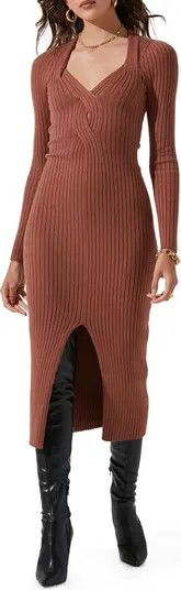 ASTR the Label Twist Front Long Sleeve Sweater Dress | Nordstrom | Nordstrom
