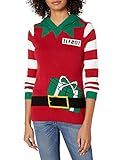 Ugly Christmas Sweater Company Women's Assorted Xmas Sweaters-Juniors, Cayenne Elf Hoodie, XS | Amazon (US)