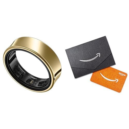 SAMSUNG Galaxy Ring, AI Smart Ring, Size First w/Sizing Kit, No App Subscription, Fitness Monitor, Sleep Tracker, Up to 7-Day Battery, Size 14, Titanium Gold [US Version, 1Yr Manufacturer Warranty] | Amazon (US)
