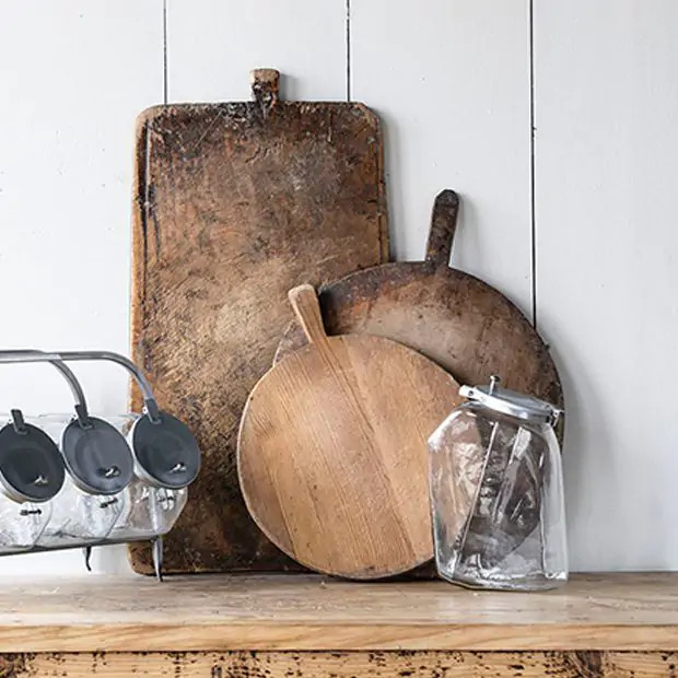 Found Wood Cutting Board With Handle | Antique Farm House