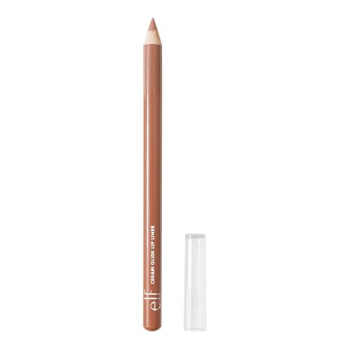 e.l.f. Cream Glide Lip Liner, Highly-Pigmented Pencil For Shaping & Sculpting Lips, Semi-Matte Finish, Vegan & Cruelty-Free, Truth or Bare | Amazon (US)