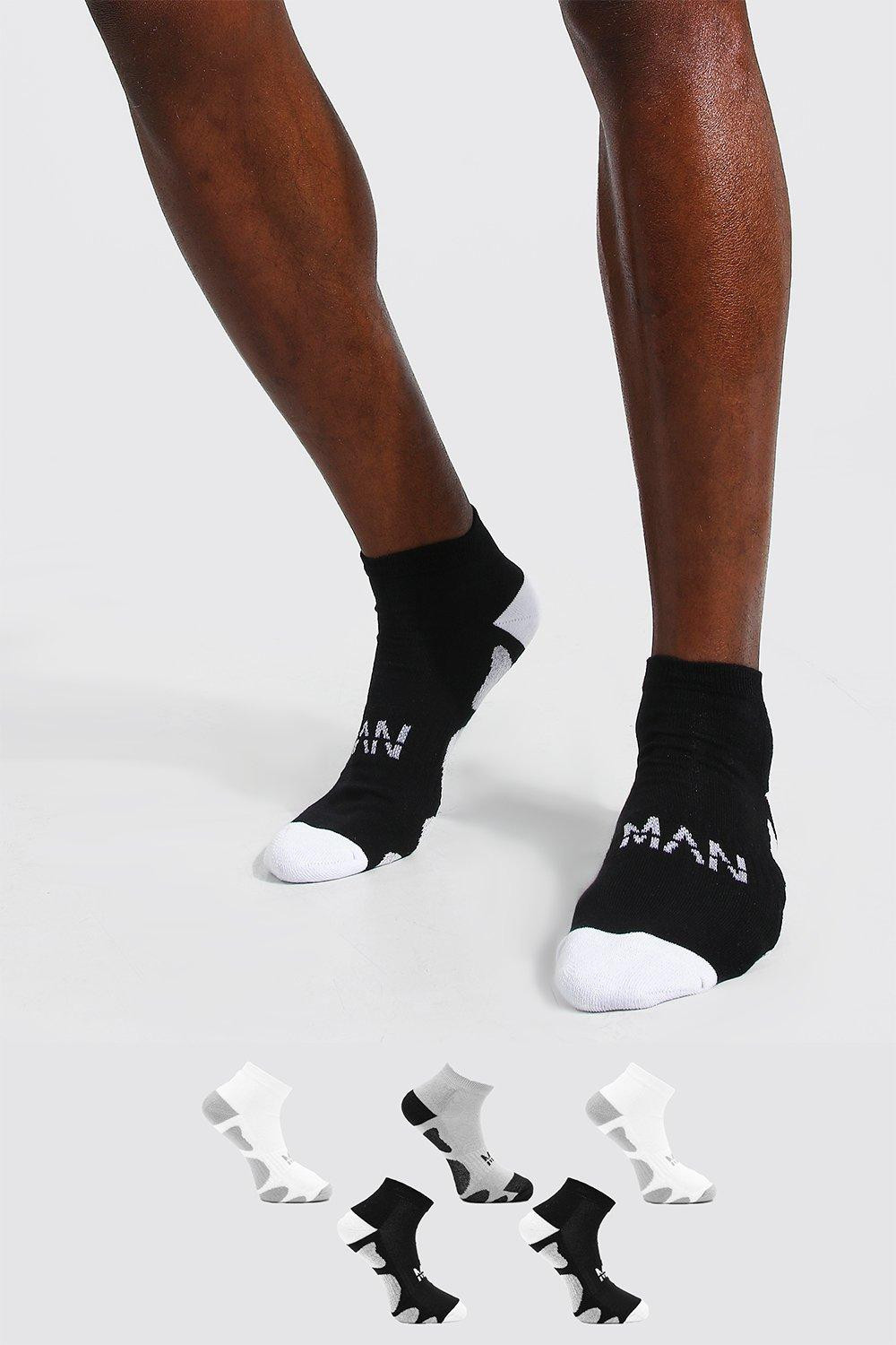 5 Pack MAN Dash Activewear Ankle Socks | boohooMAN (US & CA)