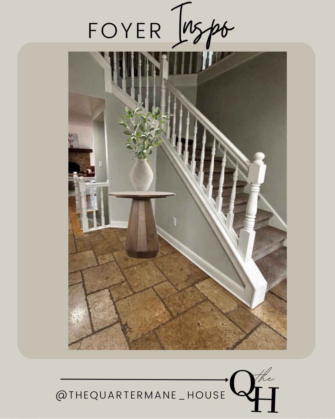 Shop this modern organic foyer setup - table, ceramic vase & stems🌱 So chic and welcoming! 

#LTKHome