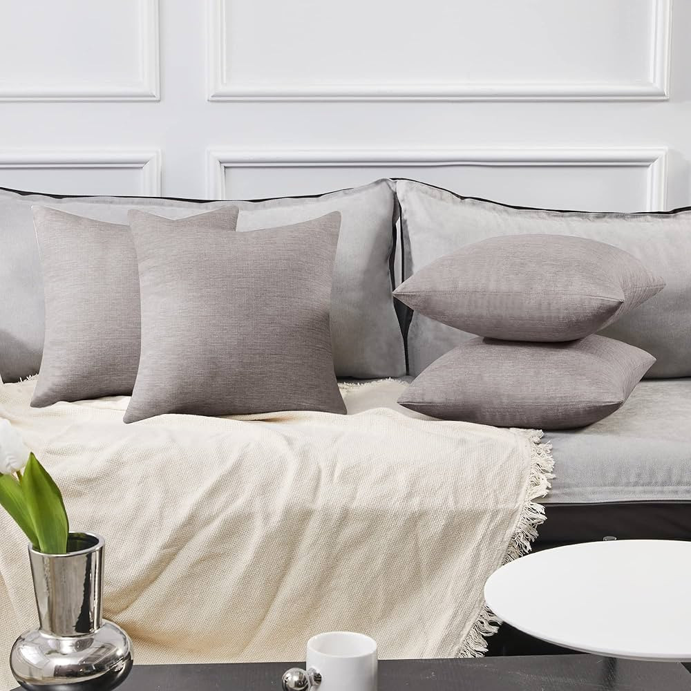 Deconovo Blank Pillow Case Faux Linen Pillow Cover with Invisible Zipper, Throw Cushion Cover for... | Amazon (US)