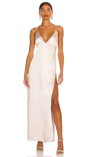 Regina Maxi Dress in Champagne | Revolve Clothing (Global)