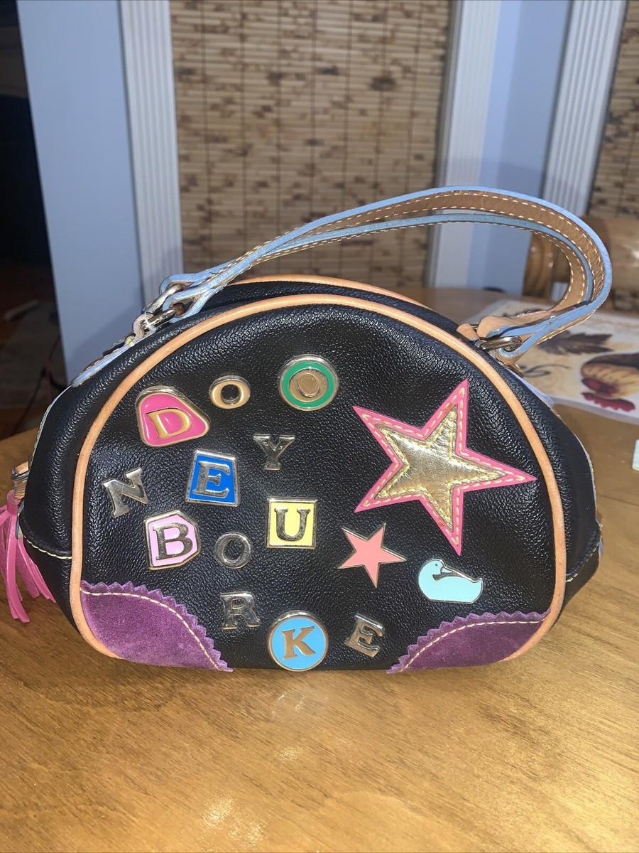 Dooney & Bourke Lindsay Lohan Y2K Alphabet Letter Charm Patch Medium Bag Vintage | eBay US