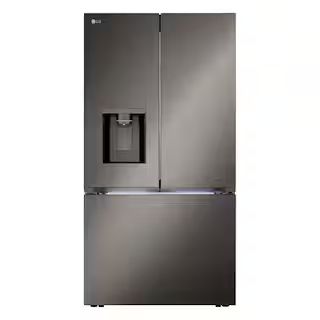 LG 26 cu. ft. Smart Counter-Depth MAX French Door Refrigerator with 4 types of ice in PrintProof Black Stainless Steel | The Home Depot