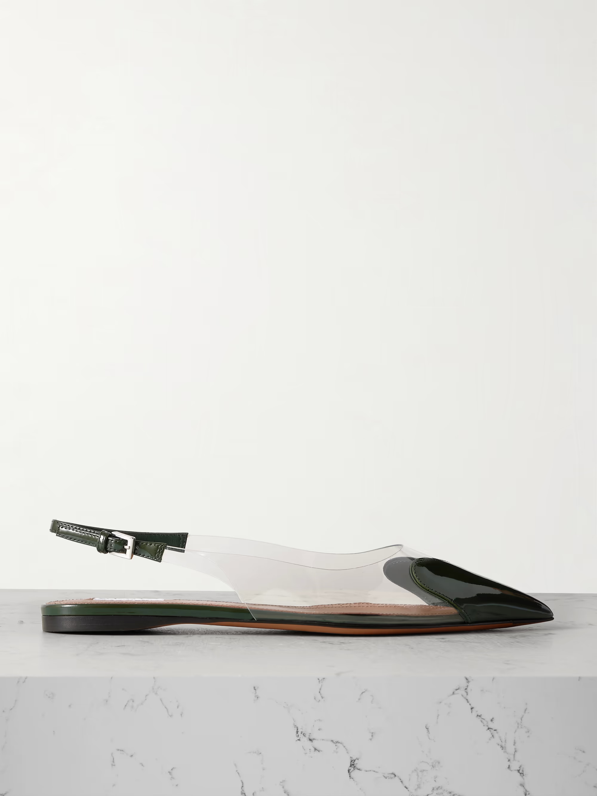 Alaïa's aptly named 'Le Cœur' flats are designed with pointed toes and curved vamps that resemb... | NET-A-PORTER (US)