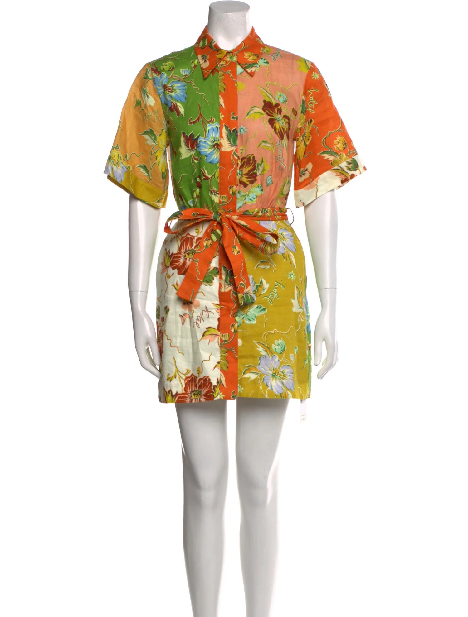 ALÉMAIS Linen Mini Dress - Green Dresses, Clothing - WASLI25322 | The RealReal | The RealReal