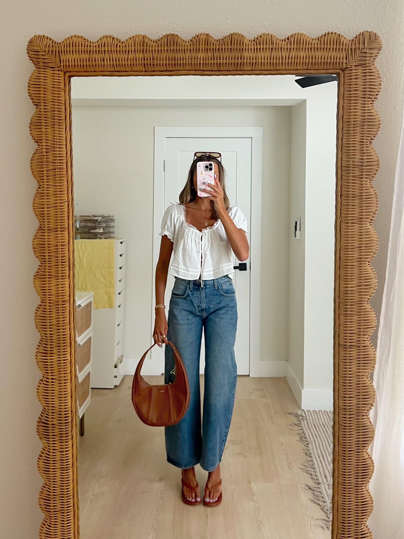 Florida fall outfit ideas! mixing in warm hues and denim! 🍂