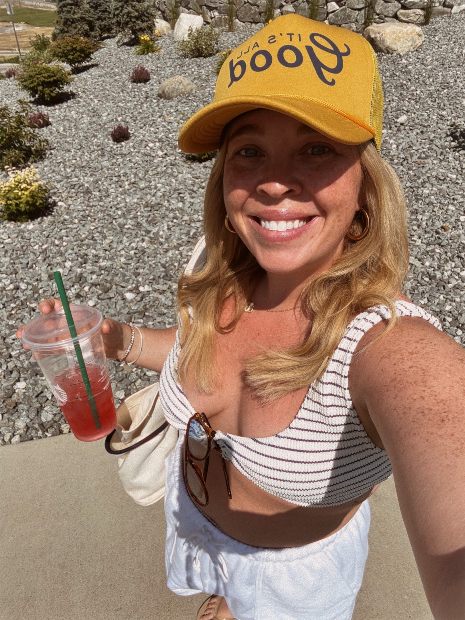 Love this swimsuit! It was perfect for our lake vacation. Wearing a large in the shorts and swim top 🤍 Hat is no longer available but I linked a similar one I have too  

Size 12 | Large | 5’4” 

Midsize Summer Outfit | Midsize Swim 

#LTKSwim #LTKStyleTip #LTKMidsize