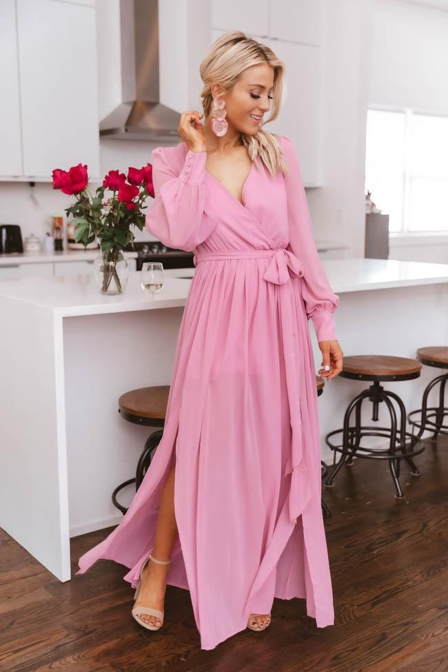 My Dearest Darling Mauve Maxi Dress | The Pink Lily Boutique