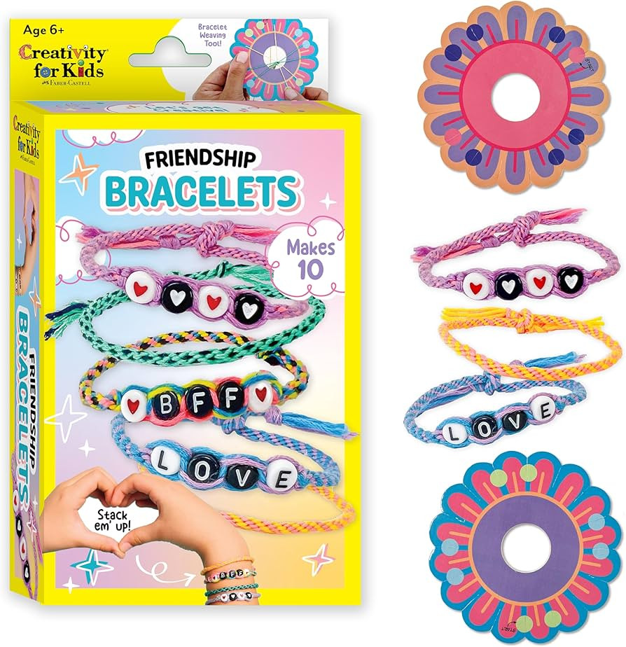 Creativity for Kids Best Friends Bracelets Mini Craft Kit: Create 10 Friendship Bracelets - Brace... | Amazon (US)
