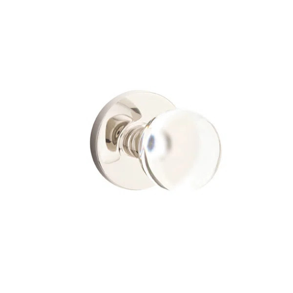 Privacy Bristol Crystal Knob with Disc Rose | Wayfair North America