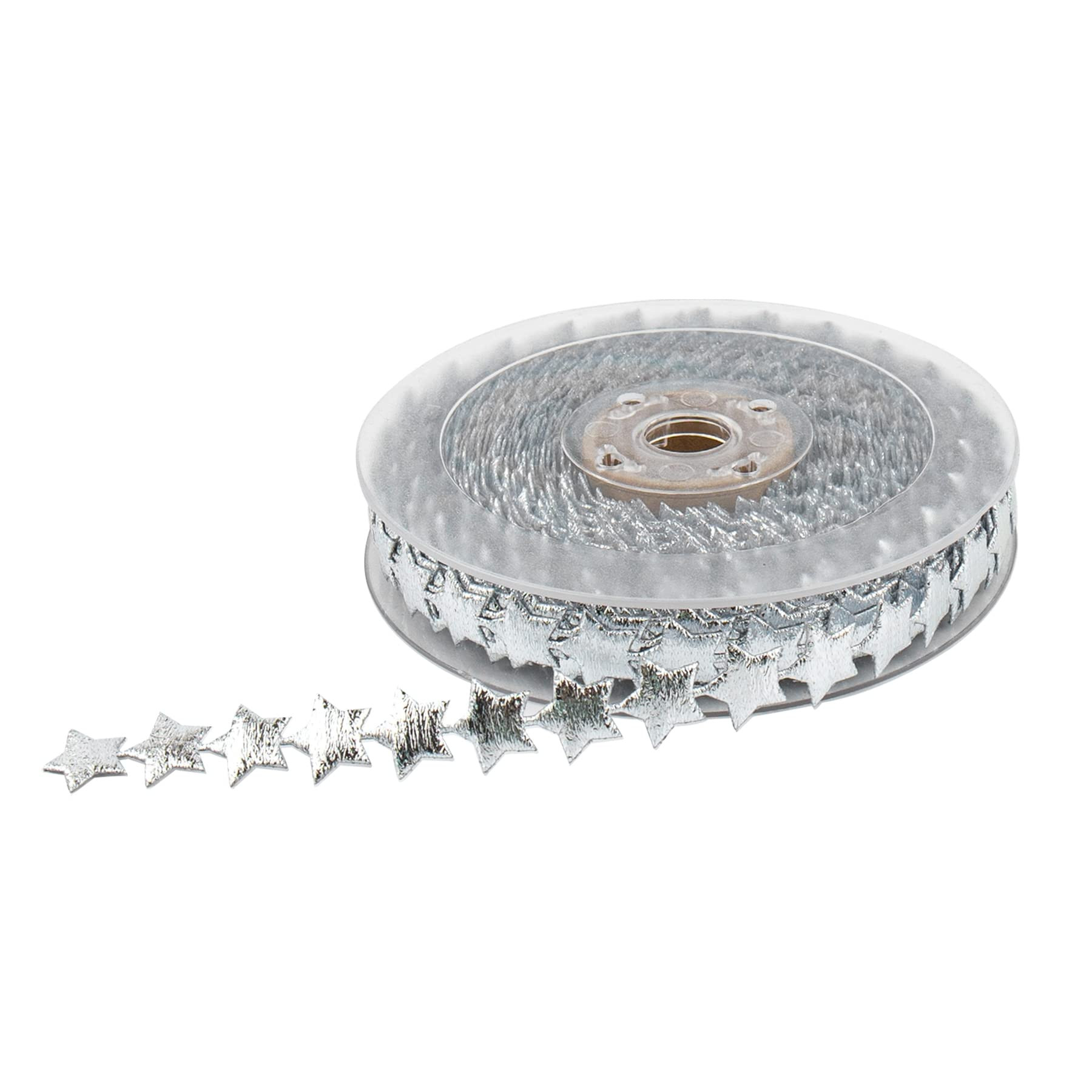 AUEAR, Silver Star Theme Ribbon Lace Trims Glitter Polyester 15mm Ribbons Embellishment for Weddi... | Amazon (US)