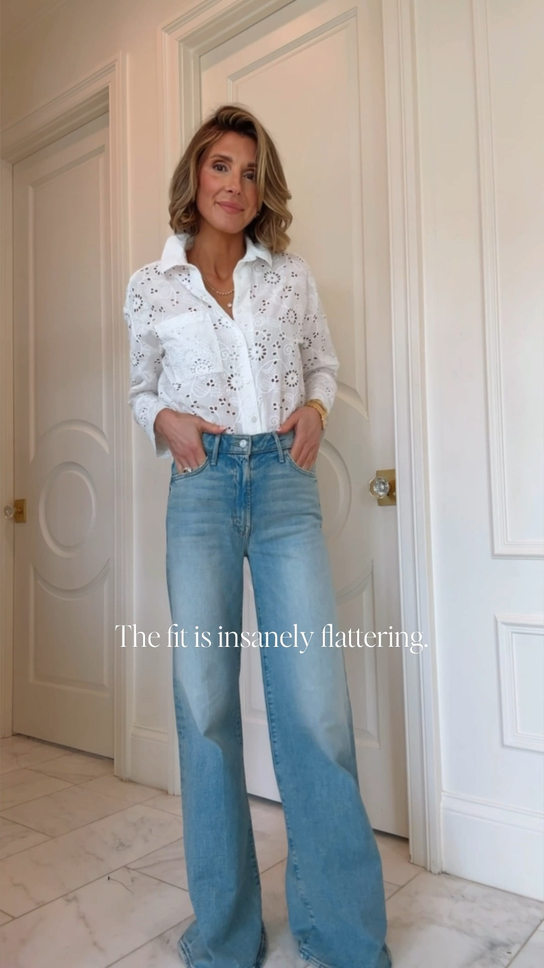 Best seller this week! These jeans are flattering on everyone! They fit tts I'm 5'7 for reference and wearing size 25