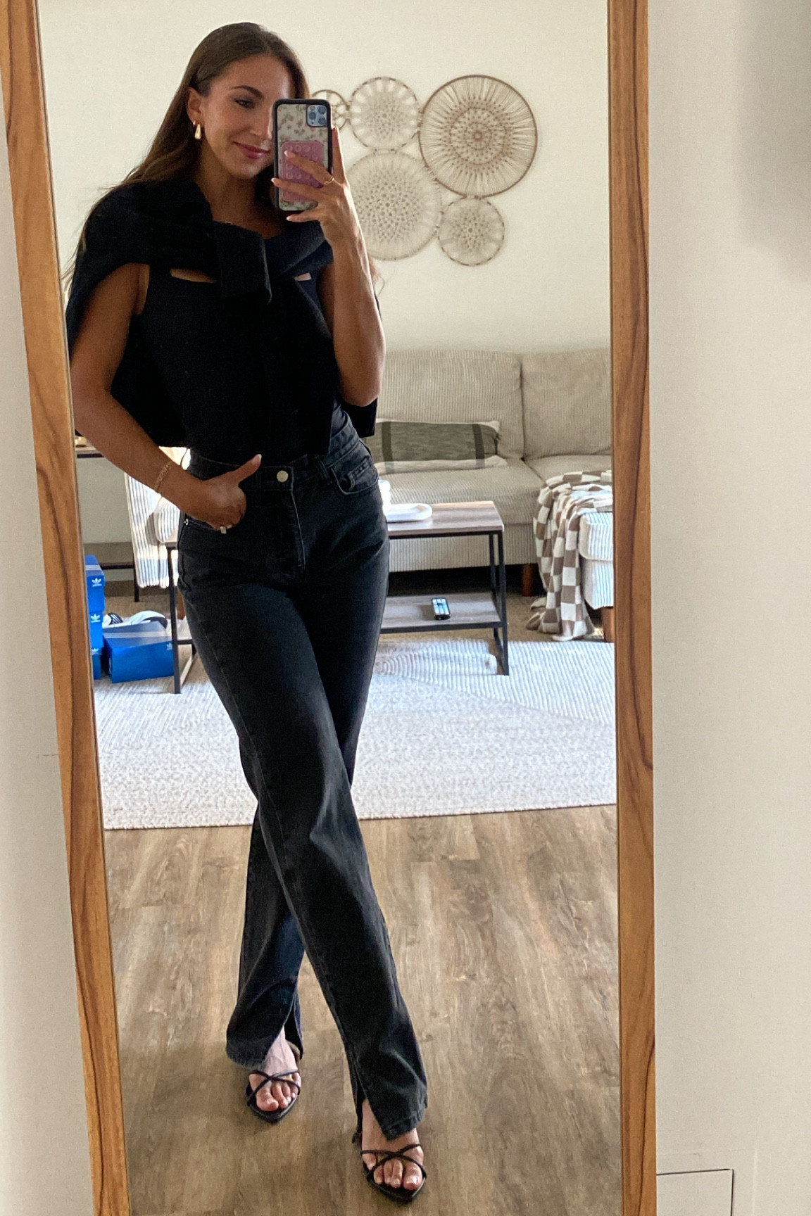 Fall is upon us, and I’m so excited! I love these split leg jeans and these strappy low heels are so comfortable! I also, have this tank in white and love them! 

#LTKStyleTip #LTKSeasonal