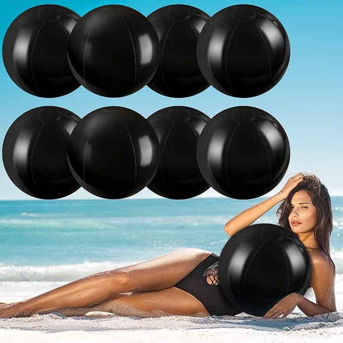 Sinmoe 8 Pieces Inflatable Balls Decorations Solid Beach Ball Inflatable Beach Ball Swimming Pool... | Amazon (US)
