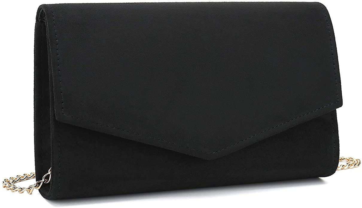 IXEBELLA Women Evening Bag Dressy Clutch Handbag Faux Suede Purse for Wedding | Amazon (US)