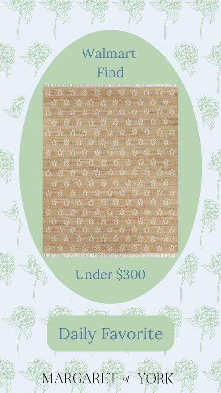 Walmart find thst looks so similar to my dining room rug but at a much better price! 8x10 jute block print rug under $300 

#LTKhome