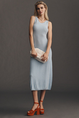 Conditions Apply Sleeveless Stripe Midi Dress | Anthropologie (US)
