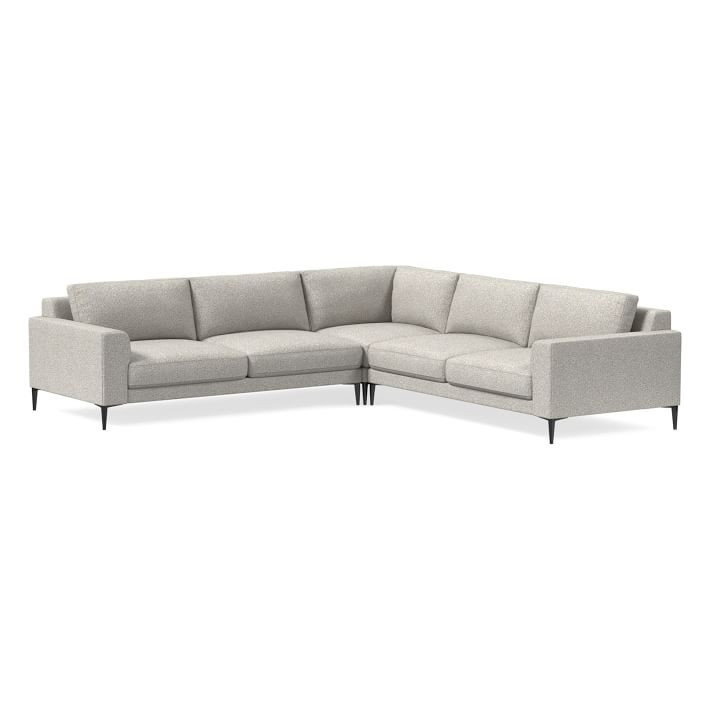Harper 3-Piece L-Shaped Sectional (106"–116") | West Elm (US)
