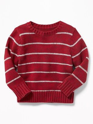 Old Navy Baby Striped Crew-Neck Sweater For Toddler Boys Robbie Red Size 12-18 M | Old Navy US